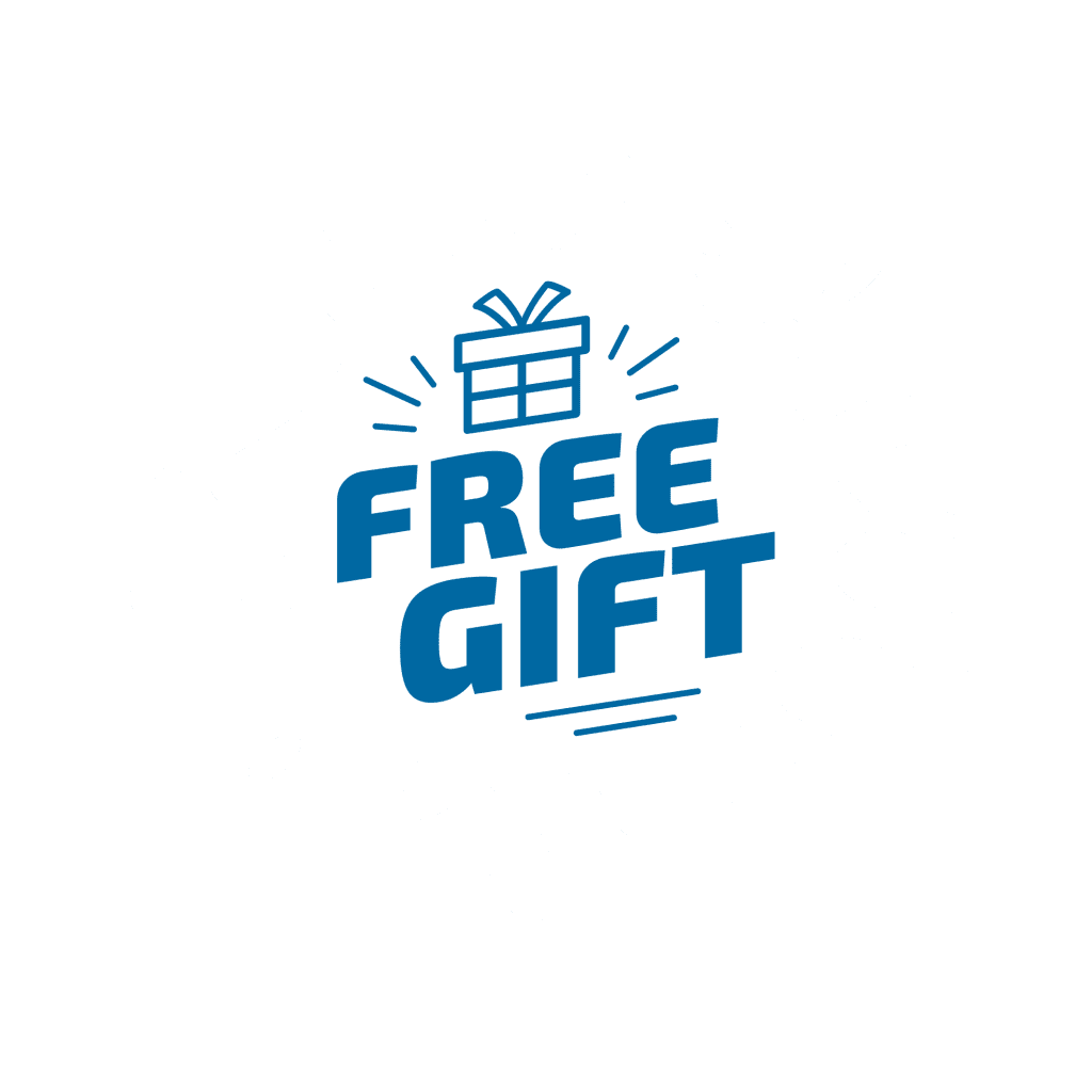 Illustration showing a free gift symbol representing the free trial Quran class at Quran Online Academy.