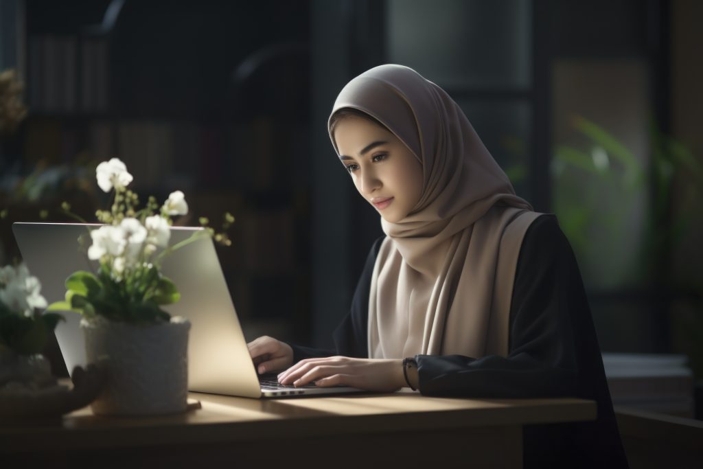 Male and female Quran teachers guiding students online in tajweed and pronunciation.